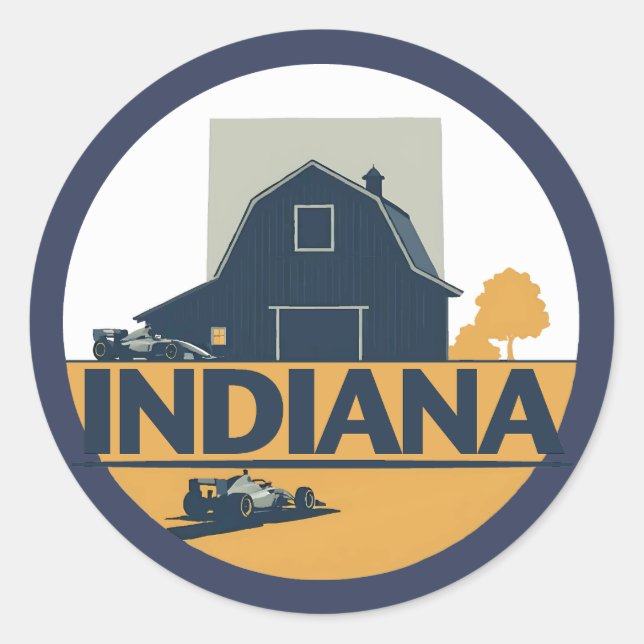 Sticker Rond États-Unis d'Amérique (Devant)