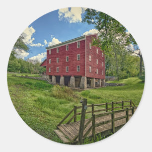 Sticker Rond États-Unis, Indiana, Cutler. Adams Mill