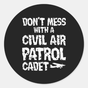 Sticker Rond États-Unis Ne Déconnez Pas Avec Un C De La Patroui