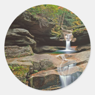 Sticker Rond États-Unis, Nouvelle-Angleterre, New Hampshire, Wh