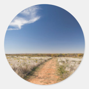 Sticker Rond États-Unis, Oklahoma, prairies nationales Black Ke