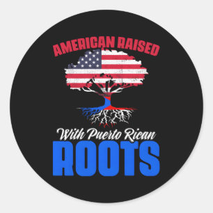 Sticker Rond États-Unis Porto Rico Patriot drapeau Porto-Rico