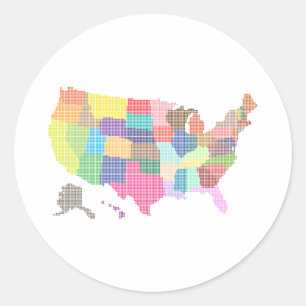 Sticker Rond États-Unis Special Tourist Gift Classic