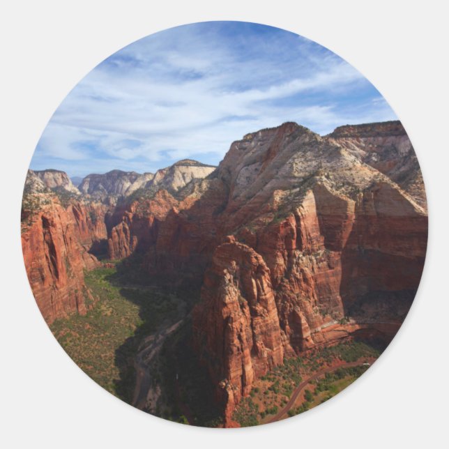Sticker Rond États-Unis, Utah, Zion National Park (Devant)