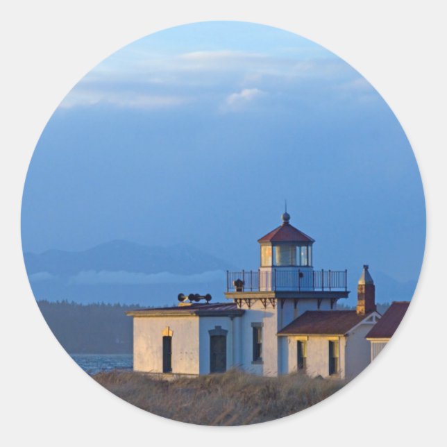 Sticker Rond États-Unis, Washington, Seattle, Puget Sound (Devant)