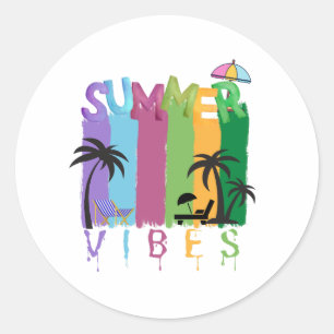 Sticker Rond Été
