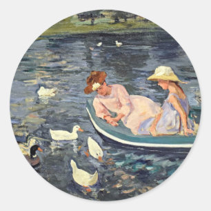 Sticker Rond Été deux Mary Cassatt