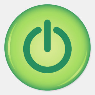 Sticker Rond Éteins de nouveauté sur bouton d'alimentation