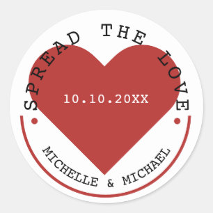 Sticker Rond Étendre La Jam Amour Jelly Faveur Mariage