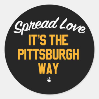 Sticker Rond Étendre l'amour C'est la voie Pittsburgh