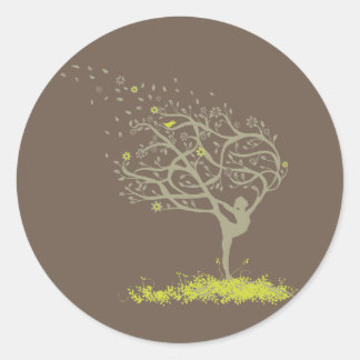 Sticker Rond Étendre mes membres