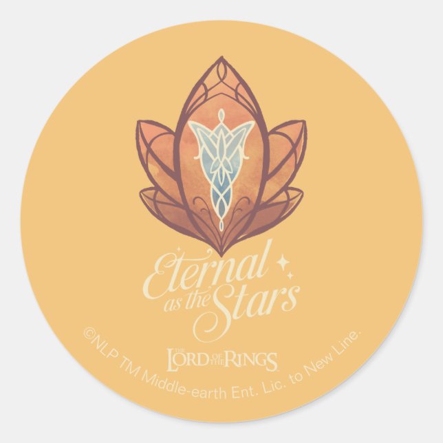Sticker Rond Éternelle comme l'Étoile du Soir Graphique (Devant)