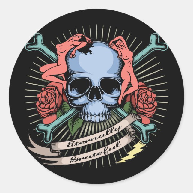 Sticker Rond Éternellement gracieux (Devant)