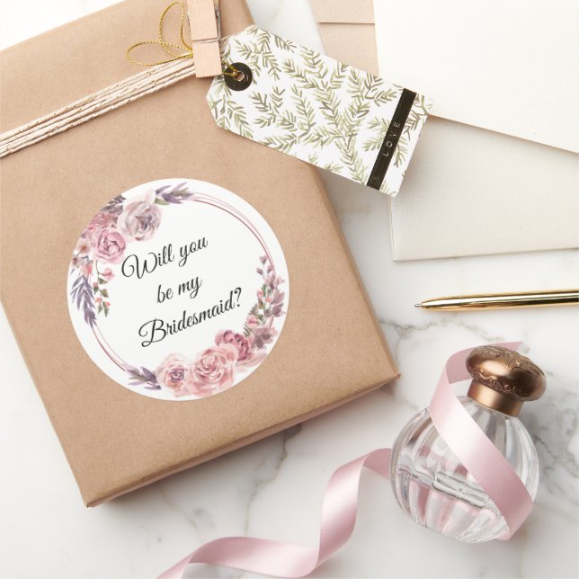 Sticker Rond êtes-vous ma servante d'accueil? mariage de pivoin (Cadeaux)