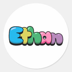 Sticker Rond Ethan