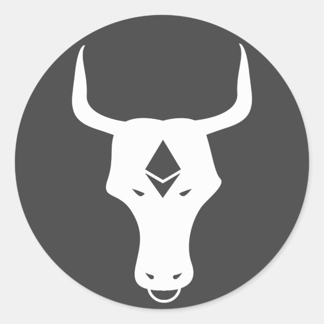 Sticker Rond Ethereum Bull (Devant)