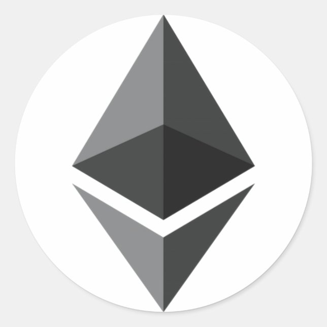 Sticker Rond Ethereum - Cryptomonnaie Super PAC (Devant)