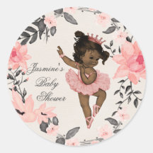 Ethnic Ballerina Watercolor Wreath Baby shower