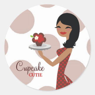 Sticker Rond Ethnique 311-Cupcake Cutie | Rouge