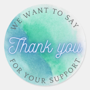 Sticker Rond Etiqueta "Merci pour votre soutien"