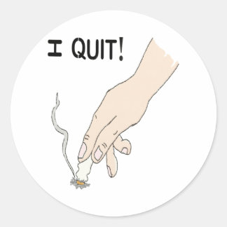 Sticker Rond Étiqueteur de cesser de fumer