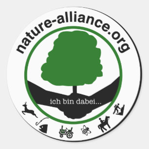 Sticker Rond Etiquette Nature alliance