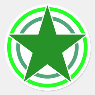 Sticker Rond Étoile à deux cercles brisée 15