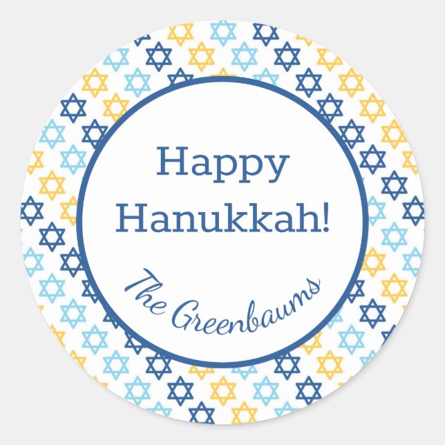 Sticker Rond Étoile de David (Devant)