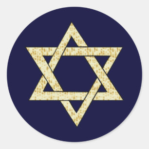 Sticker Rond Étoile de David de Matzoh