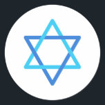 Sticker Rond Étoile de David Israélienne Étoile Bleue Jour de l<br><div class="desc">Autocollant Étoile de David Israélienne Étoile Bleue symbole Jour de l'Indépendance ANNIVERSAIRE D'ISRAËL. Étoile de David Jour de l'Indépendance Festival, Vacances Juives, Célébration, patriotique, national, Bar Mitzvah, Anniversaire Juif. Icône étoile Drapeau israélien, enseigne de conception graphique moderne, bannière. Artisanat & Fournitures de Fête, Fournitures d'Emballage Cadeau, Autocollants & Étiquettes, Fêtes...</div>