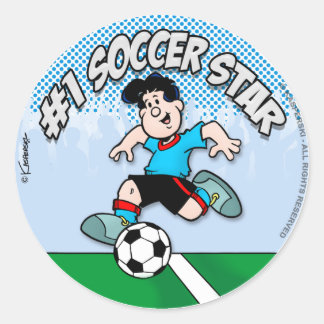 Sticker Rond Étoile de football