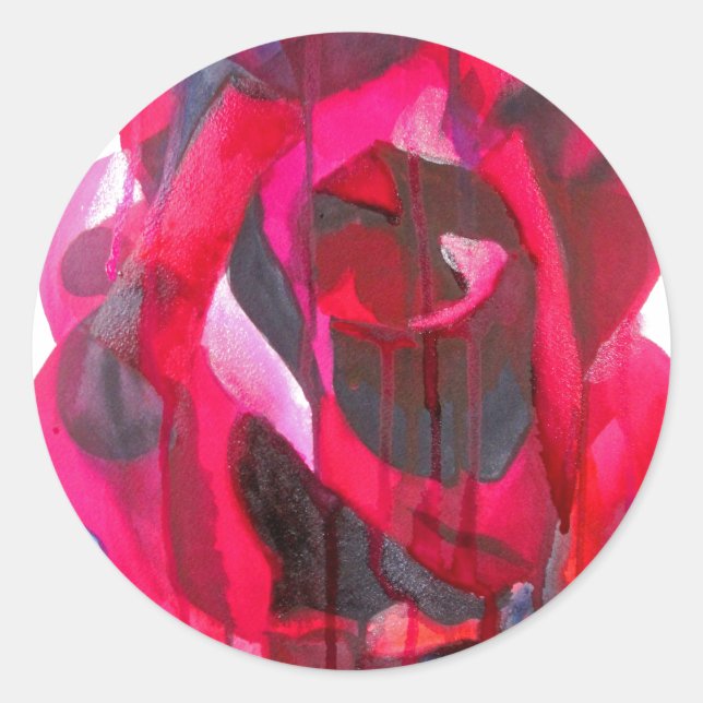 Sticker Rond Etoile de Holland art rose moderne (Devant)