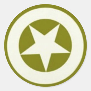Sticker Rond Étoile de l'armée