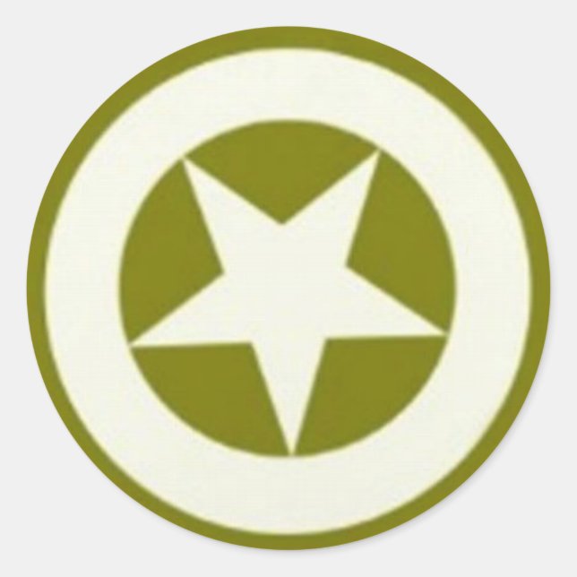 Sticker Rond Étoile de l'armée (Devant)