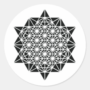 Sticker Rond Étoile de mandala de temps d'espace de création