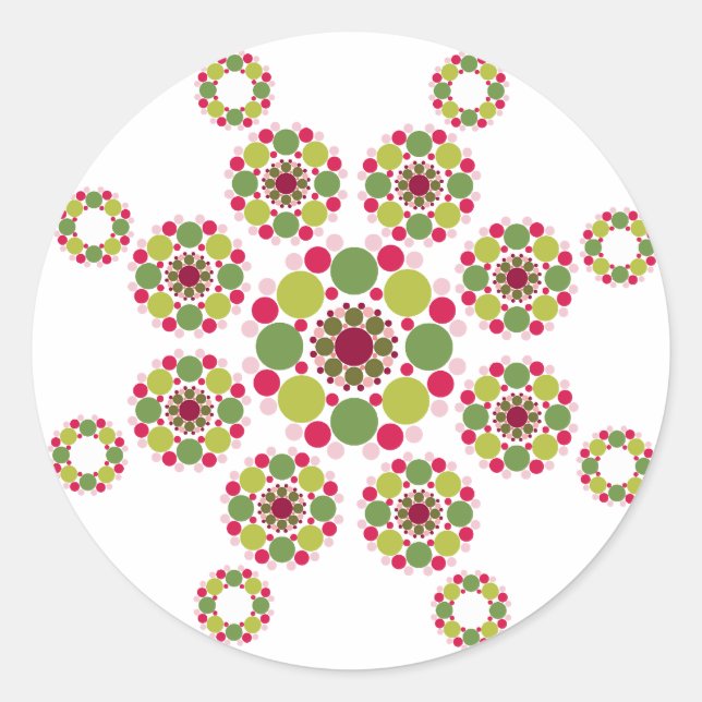 Sticker Rond Étoile de Noël couleur festive chic vacances (Devant)