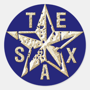 STICKER ROND ÉTOILE DE TEXAS