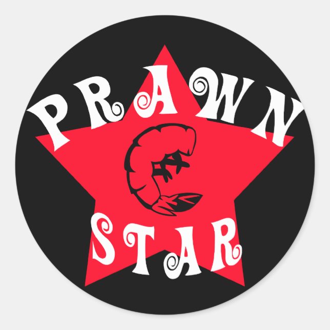 Sticker Rond Étoile de trait (Devant)