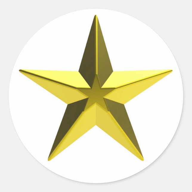 Sticker Rond étoile d'or (Devant)