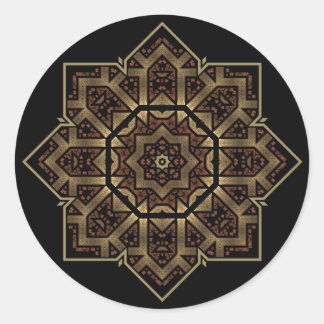 Sticker Rond étoile en vitrail