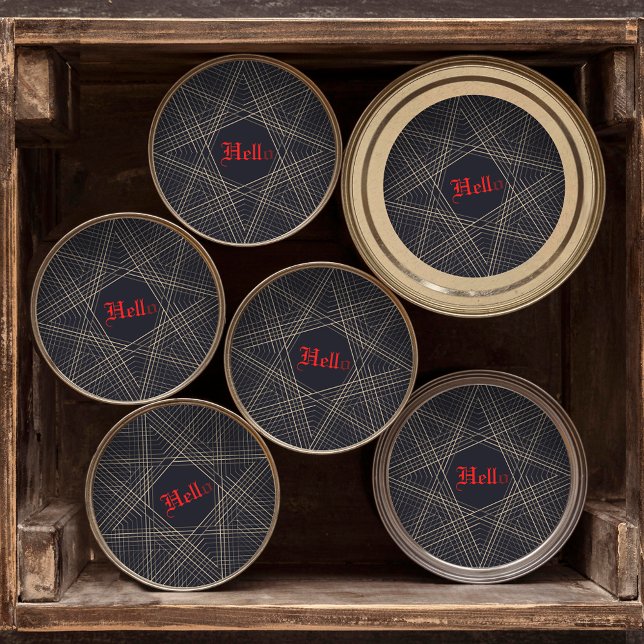 Sticker Rond Étoile gothique Forme Cool foncé Halloween noir (Créateur téléchargé)