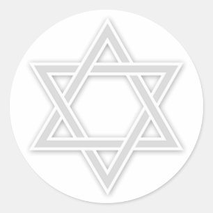 Sticker Rond Étoile juive de David Bar/Sticker Bat mitzvah