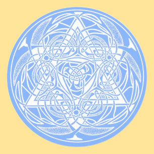 Sticker Rond Étoile ornée de David