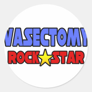Sticker Rond Étoile rock vasectomie