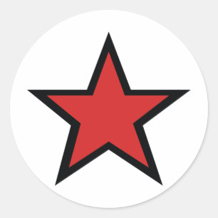 Sticker Rond Étoile rouge ! Produits Red Star cool !