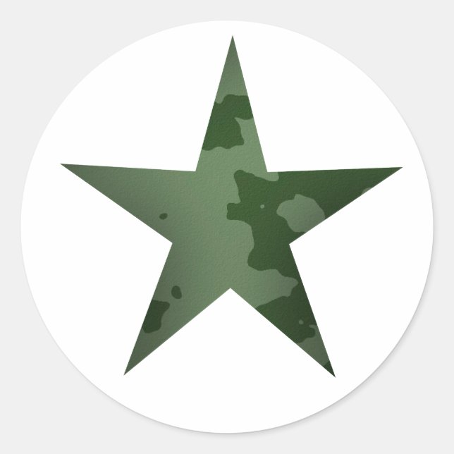 Sticker Rond Étoile verte (Devant)
