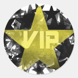 Sticker Rond Étoile VIP d'or