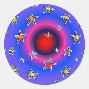 Sticker Rond Étoiles