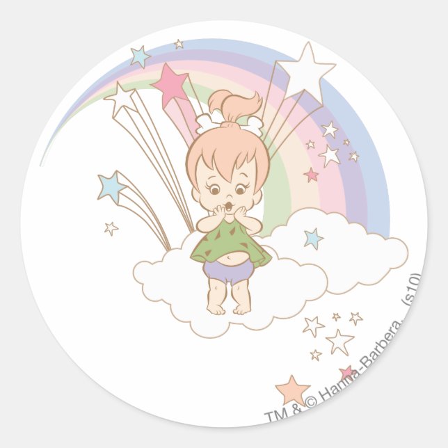Sticker Rond Etoiles arc-en-ciel PEBBLES™ (Devant)