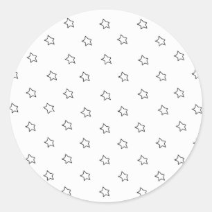 Sticker Rond Etoiles Blanc Le MUSÉE Zazzle Cadeaux